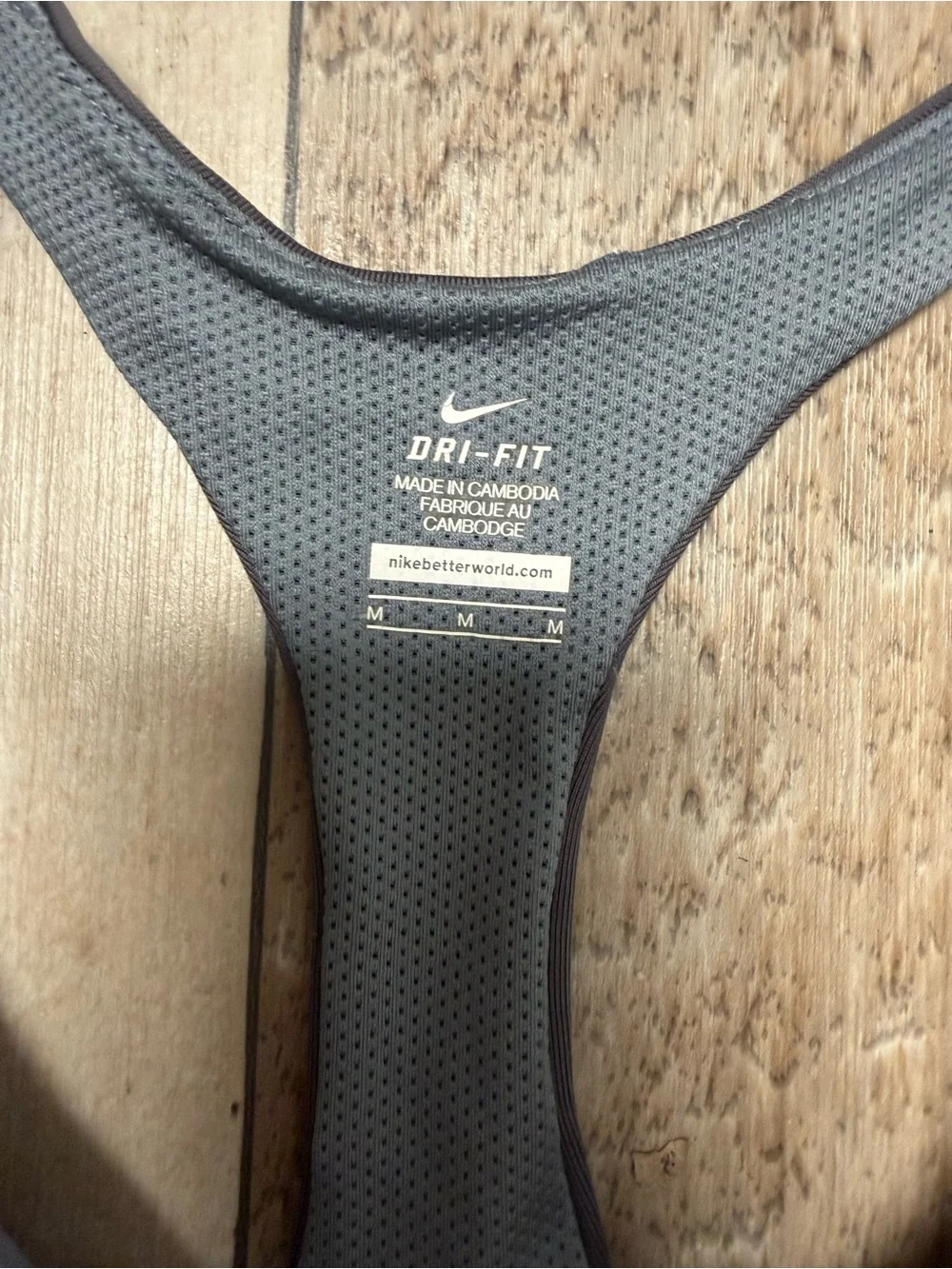Nike Black Racerback Sports Bra with White Skirted Hem